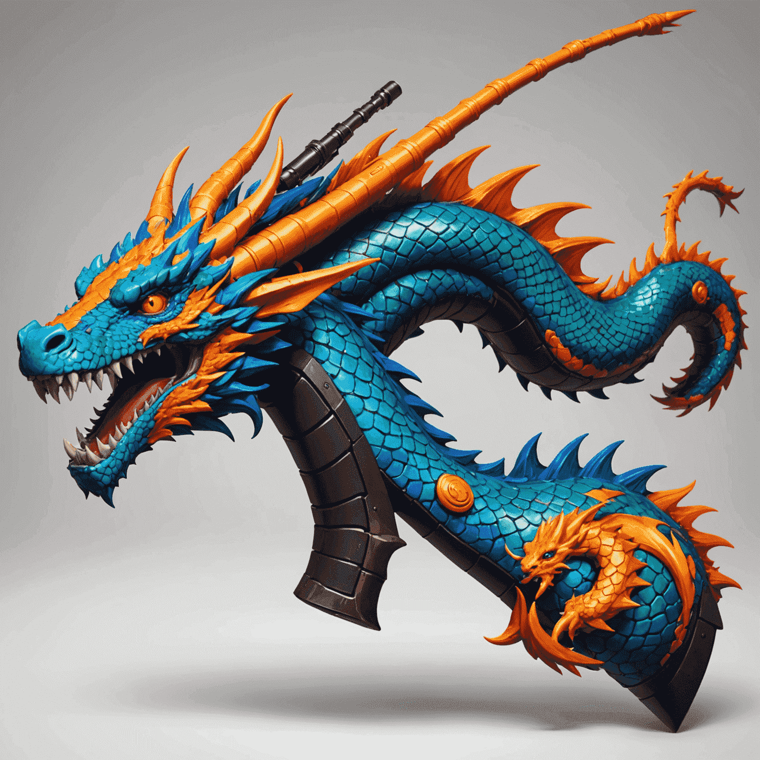 An AWP skin with a striking dragon design in vibrant colors, emphasizing its popularity among players